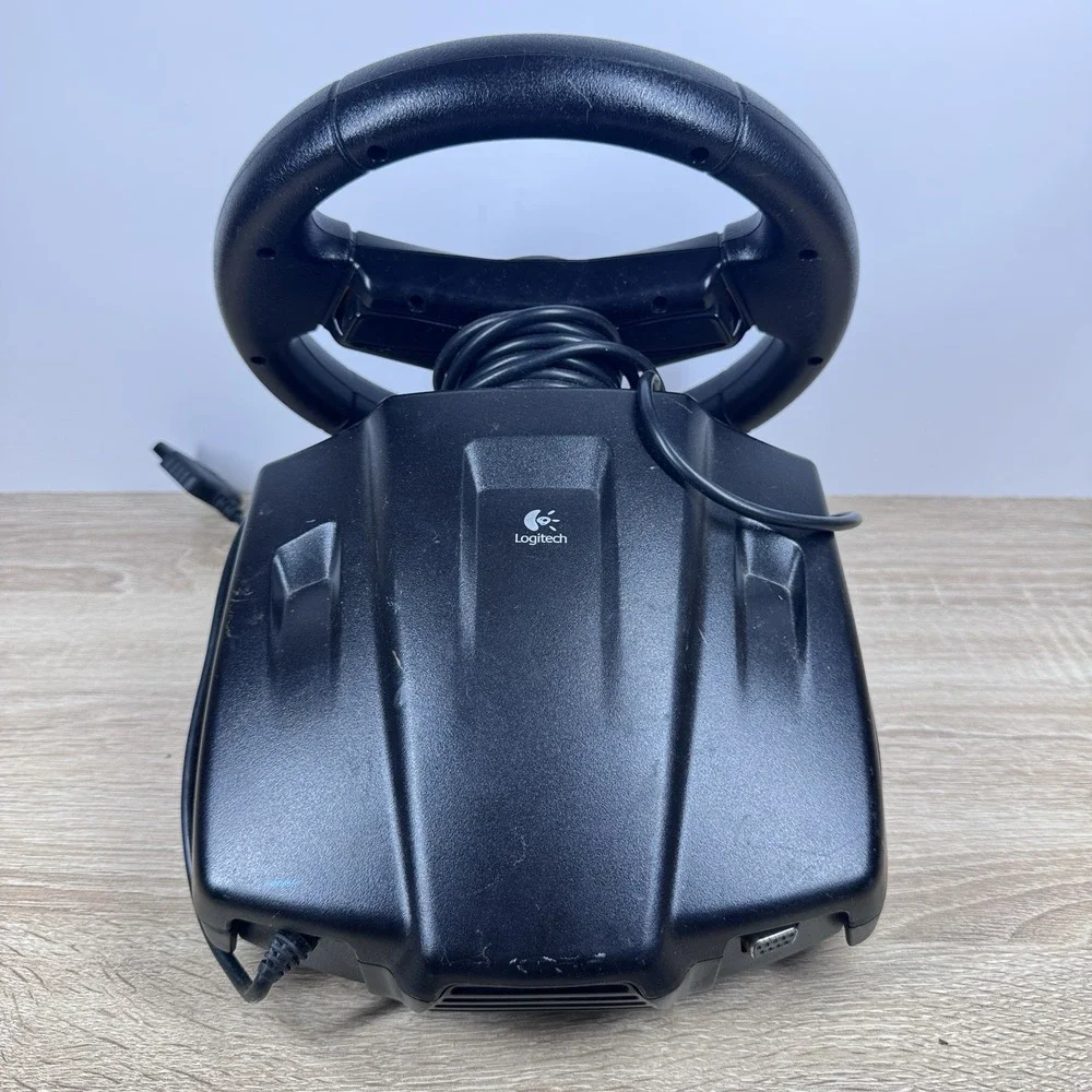 Logitech NASCAR Racing Wheel Controller Black Untested Vintage Gaming Wheel